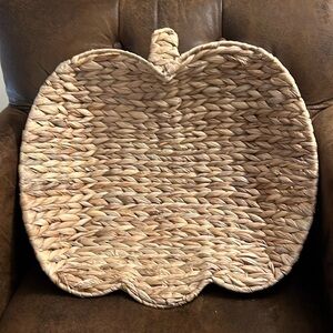 Wicker pumpkin basket or wall decor